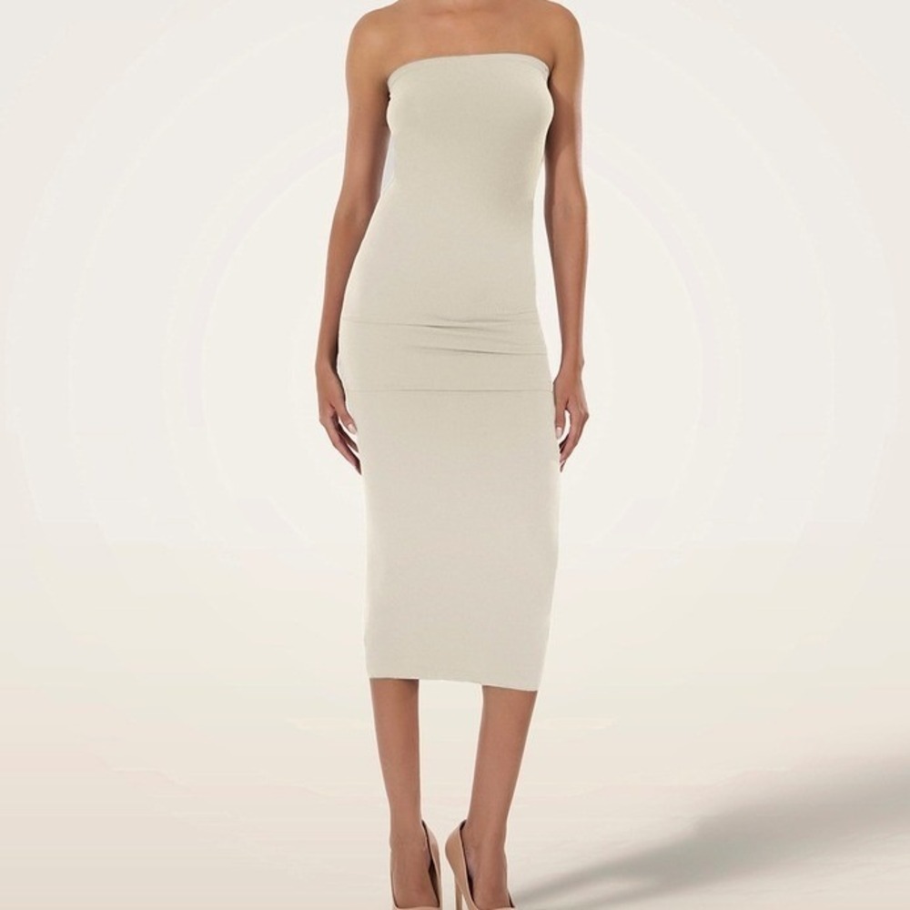 Wolford Fatal Stretch Tube Dress Skirt Gray Seamless Women Medium
